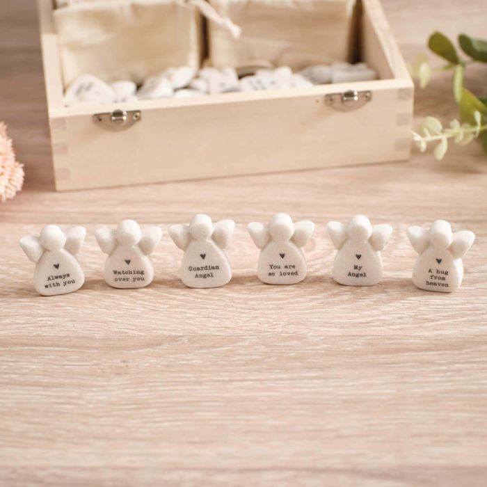 Tiny sentiment marble angels