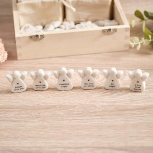 Tiny sentiment marble angels