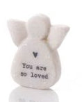Tiny sentiment marble angels