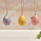 Bunny hops hand crafted mini egg dec