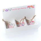 Ceramic heart 'mummy' hanging decs