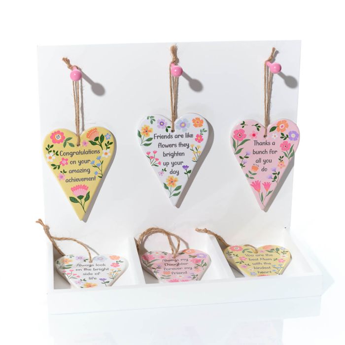 Bright and beautiful ceramic heart hanger