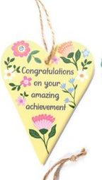 Bright and beautiful ceramic heart hanger