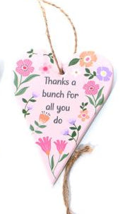 Bright and beautiful ceramic heart hanger