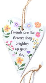 Bright and beautiful ceramic heart hanger