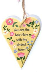 Bright and beautiful ceramic heart hanger