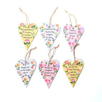 Bright and beautiful ceramic heart hanger