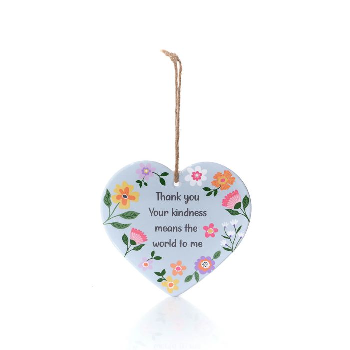 Thank you for your kindness hanging heart