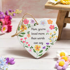 Mum you're loved ceramic hanging heart