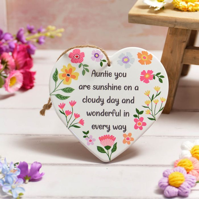Auntie you are our sunshine hanging heart