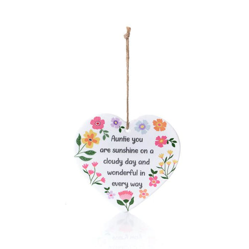 Auntie you are our sunshine hanging heart