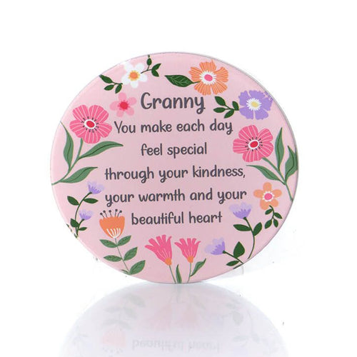 Bright and beautiful ceramic granny coaster