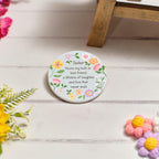 Bright and beautiful ceramic sister coaster