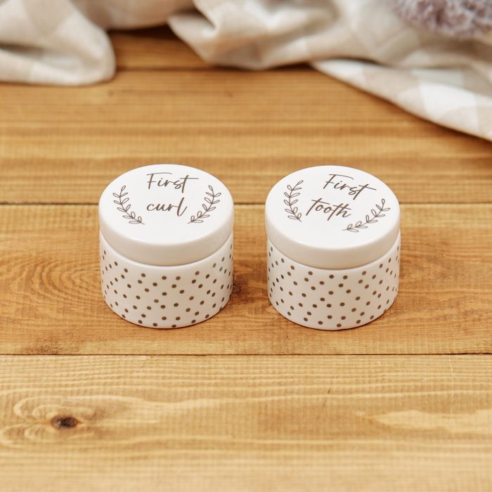 Baby tooth & curl pots set