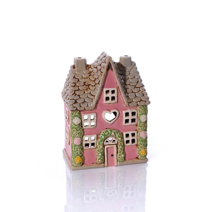 Cottage garden pink tealight house