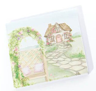 Cottage garden ceramic 3D coasters