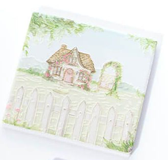 Cottage garden ceramic 3D coasters