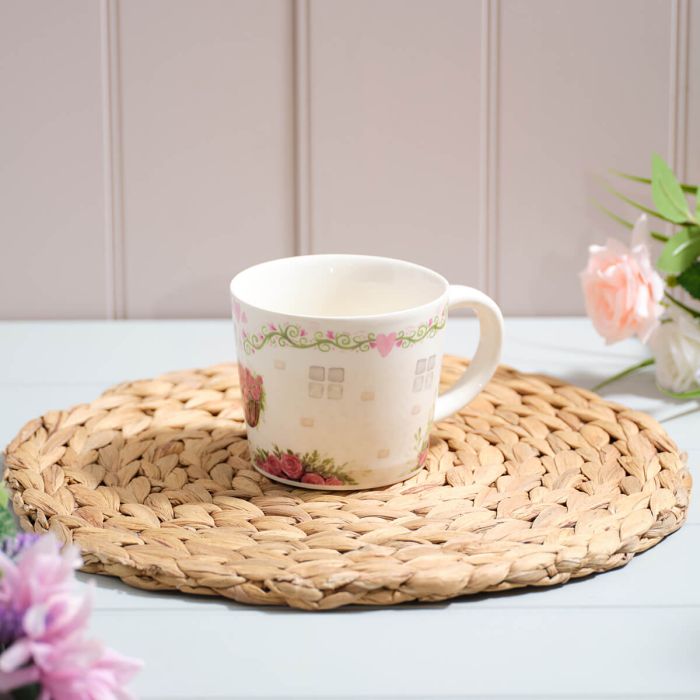 Cottage garden home sweet home stoneware gift boxed mug