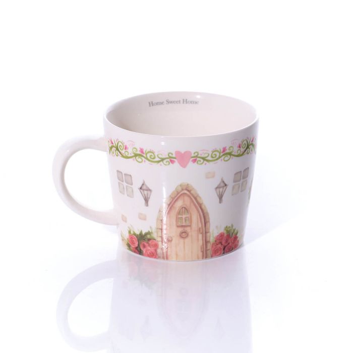 Cottage garden home sweet home stoneware gift boxed mug