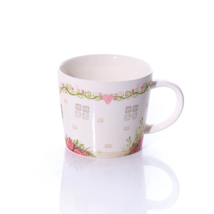 Cottage garden home sweet home stoneware gift boxed mug