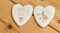 Woodland Animal Marble Heart Tokens