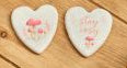 Woodland Animal Marble Heart Tokens