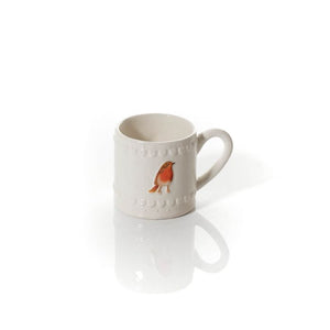 Countryside woodland ceramic embossed robin muh