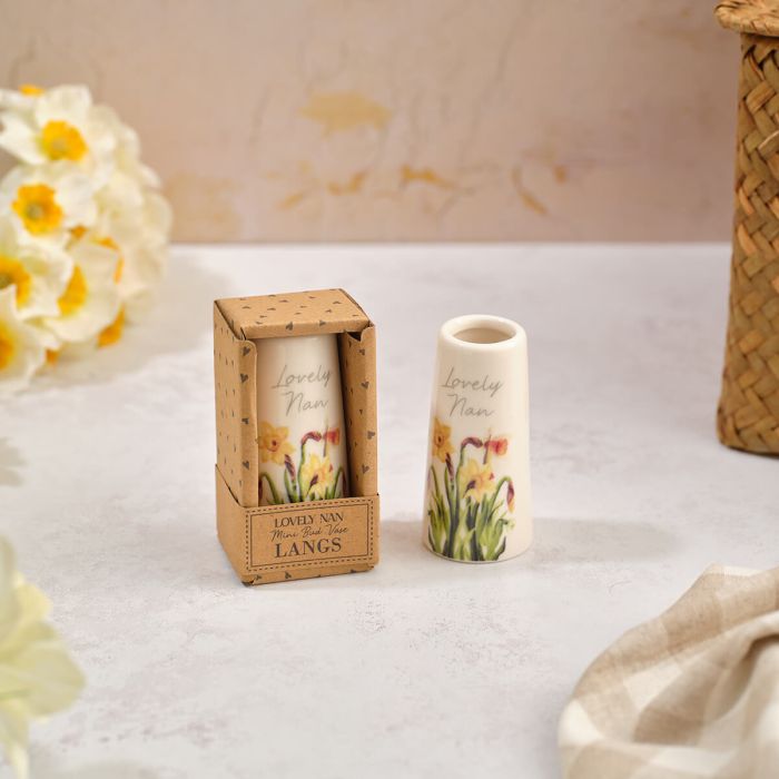 'Lovely nan' vase in gift box