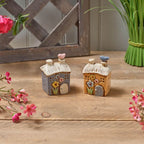 Garden birds mini house ornament