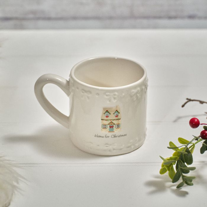 Home for Christmas cute mug