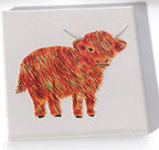 Highland cow 3D ceramic coasters - 3 ass designs