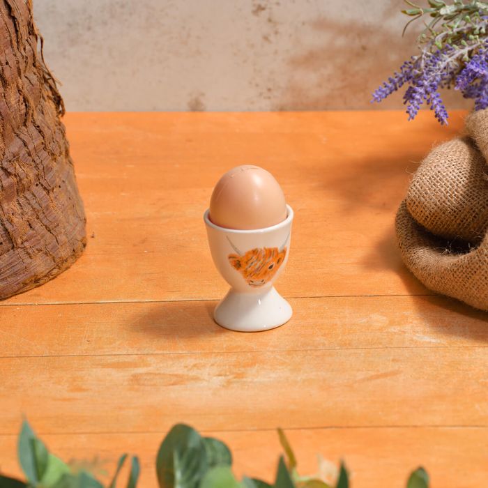 Highland coo ceramic egg cup
