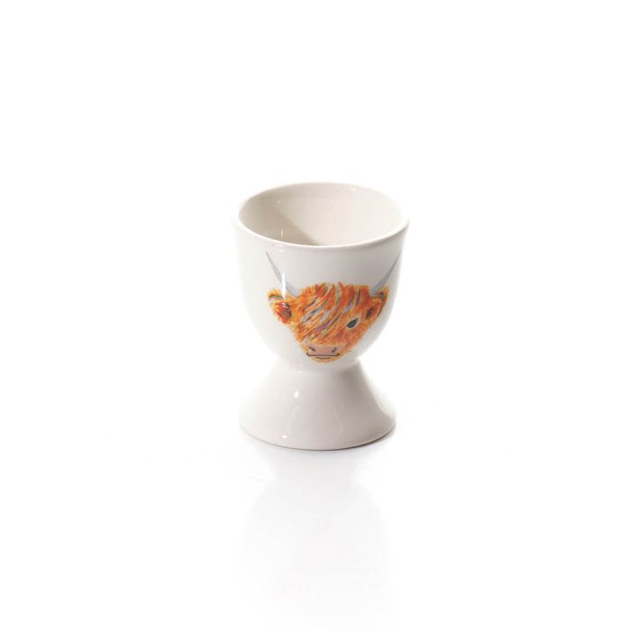 Highland coo ceramic egg cup