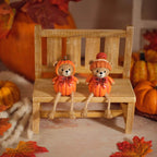 Pumpkin bear shelf sitter ornament