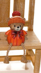 Pumpkin bear shelf sitter ornament