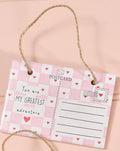 Love and kindness ceramic postcard hanger