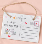Love and kindness ceramic postcard hanger