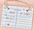 Love and kindness ceramic postcard hanger