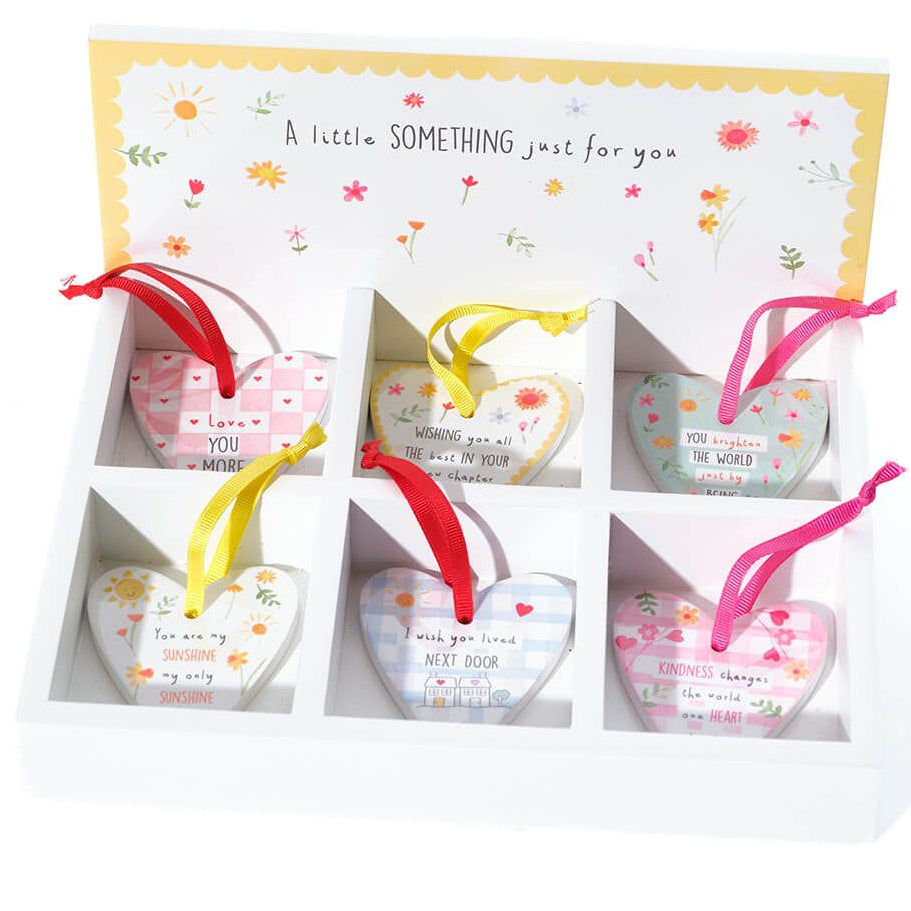 Love and kindness ceramic heart hanging decoration