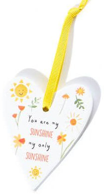 Love and kindness ceramic heart hanging decoration