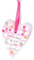 Love and kindness ceramic heart hanging decoration