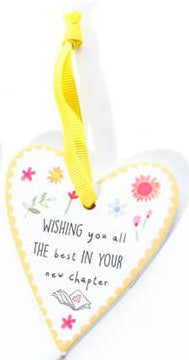 Love and kindness ceramic heart hanging decoration