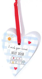 Love and kindness ceramic heart hanging decoration
