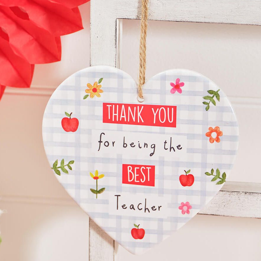Thank you teacher ceramic hanging decoration