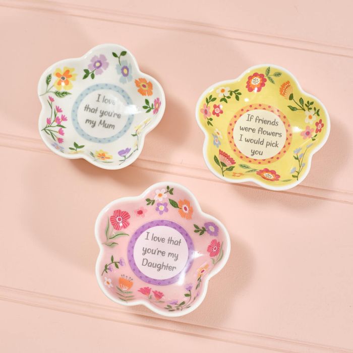 Flower shaped trinket dish for mum/daughter/friend
