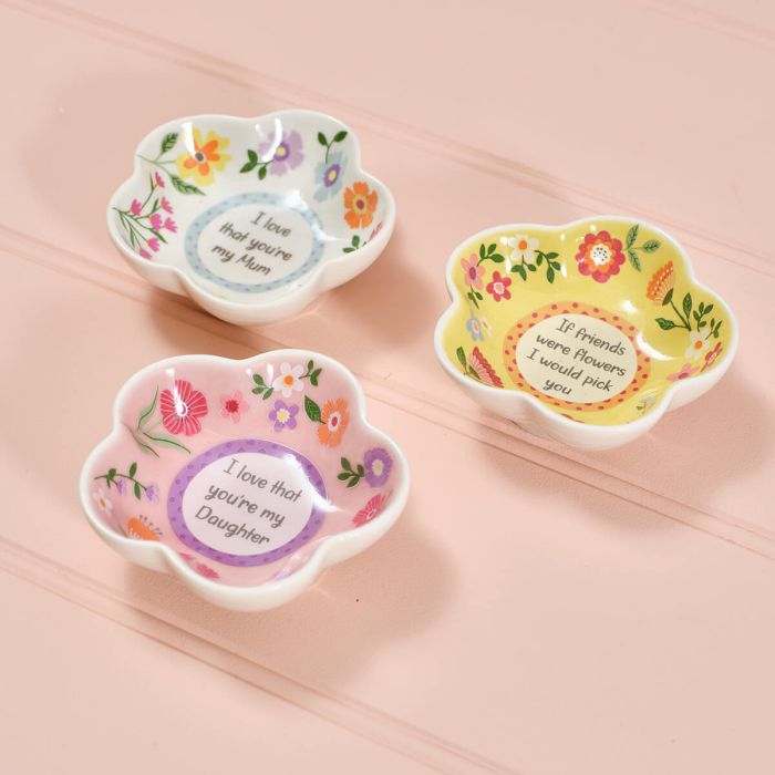 Flower shaped trinket dish for mum/daughter/friend