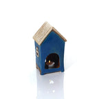 Lobster shack stoneware beach hut candle holder