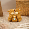 Mini farm highland cow 'hello baby' family ornament