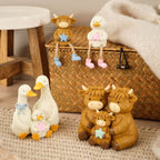 Highland cow blue star shelf sitter