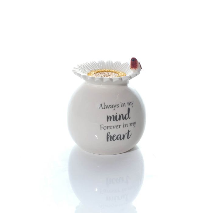 Robin and daisy stoneware wax burner
